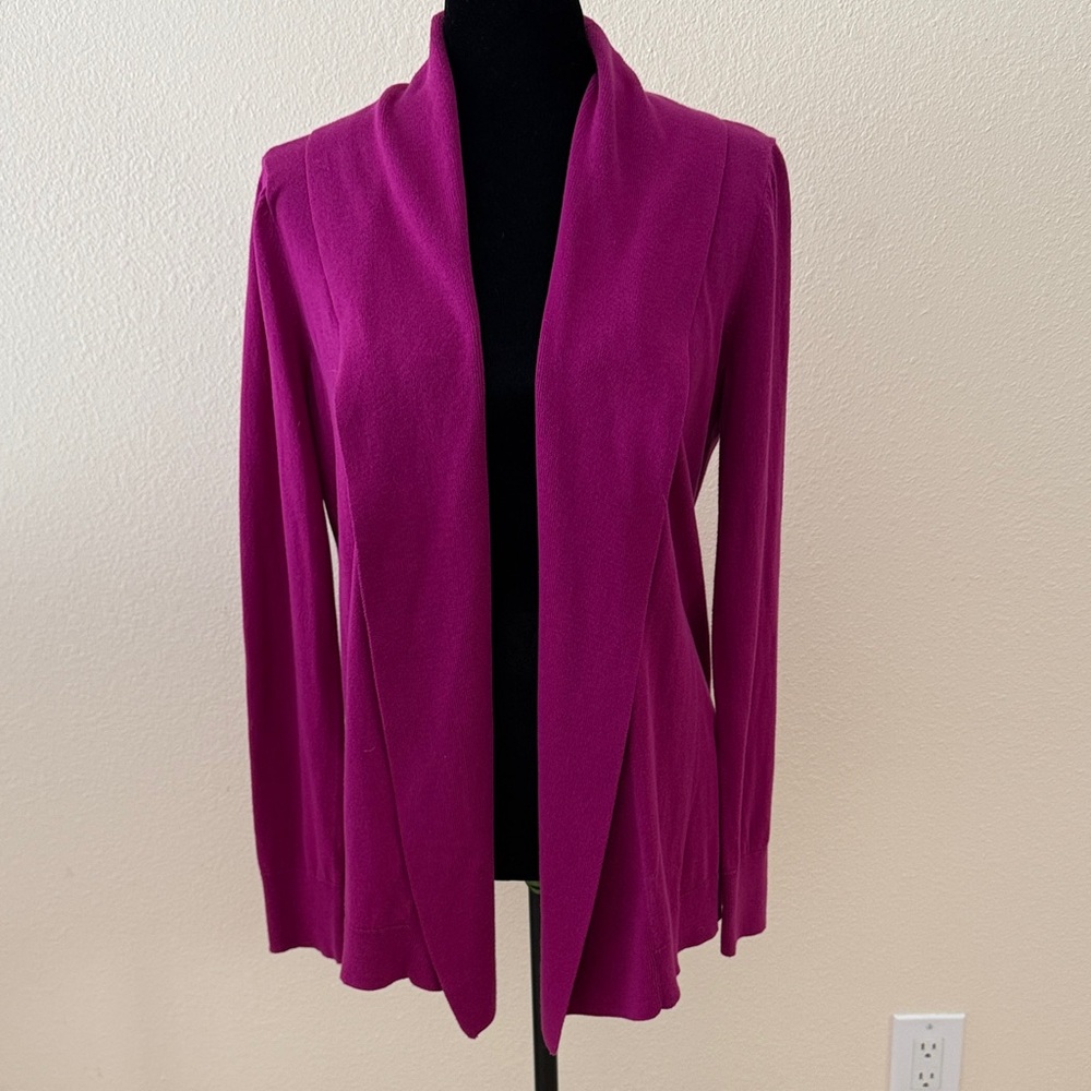 Lauren Ralph Lauren Shawl Collar Open Front Cardigan Athena Pink NWT